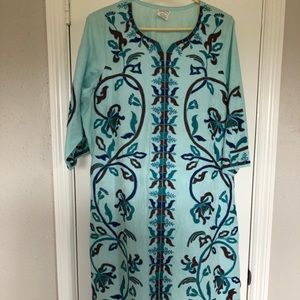 Brown and Light Green Shalwar Kameez